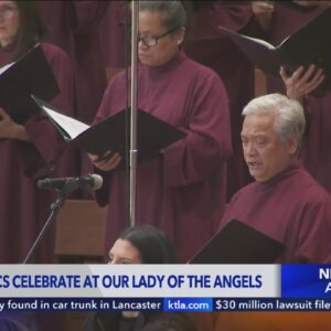 Local Catholic parishioners celebrate Christmas at Cathedral of Our Lady of the Angels