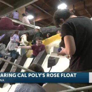 Cal Poly students prepare for the Pasadena Rose Parade