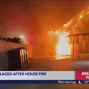House fire leaves 11 displaced, including 2 children, in Santa Ana