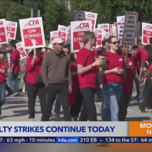 Unionized faculty members on strike at Cal State L.A. as final exams loom