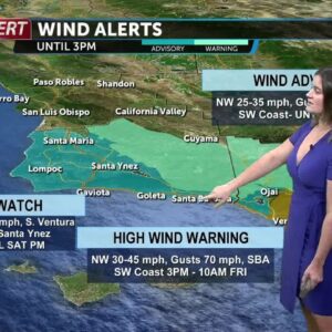 Tracking Strong Winds and Cooler Temperatures Behind a Cold Front Thursday