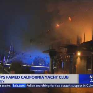 Massive blaze destroys 60s-era yacht club in Marina del Rey