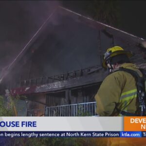 Massive fire guts Los Angeles home leaving 1 dead, 2 critical