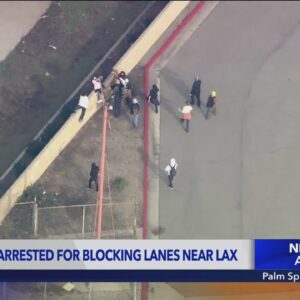 More than 30 protesters arrested after blocking lanes near LAX