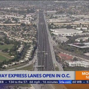 New express lanes open along the 405 Freeway in Orange County