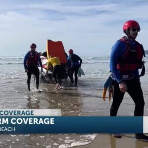 Pismo Beach lifeguards on standby during winter storm