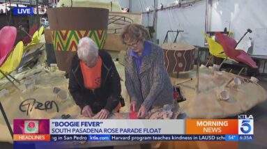 Rose Parade Float Preparation: Self built South Pasadena