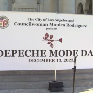 Depeche Mode's David Gahan, Martin Gore honored with 'Depeche Mode Day' in LA. (unedited)