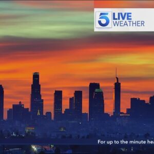 Sunrise creates stunning backdrop for downtown L.A.