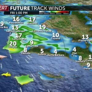 Winds Transition into Strong Santa Anas Friday Night into the Weekend