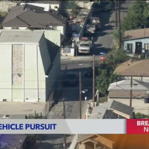 Authorities in pursuit of stolen vehicle in Los Angeles County