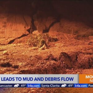 Burst water pipe causes landslide, closes roads in Calabasas 