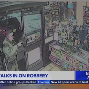 Deputy walk in on robbery in progress