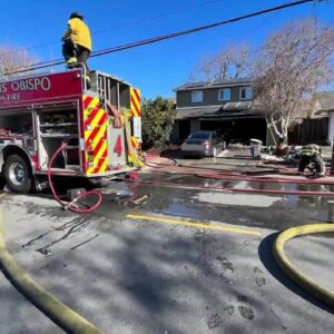 Garage fire put out by crews in San Luis Obispo
