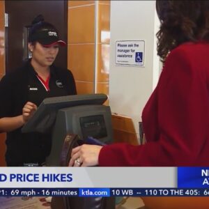 Hike in fast-food prices hitting California