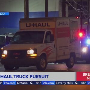 Stolen U-Haul suspect sought after leading police on chase through North Hollywood
