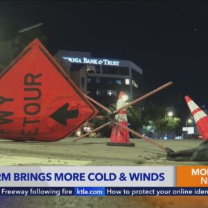 New round of storms brings more cold weather, strong winds to SoCal