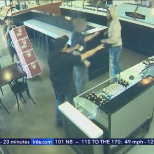 North Hollywood pizza shop employees take down armed robber