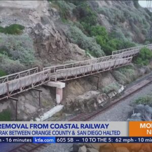 Approaching storm poses new landslide threat to Orange County rail line
