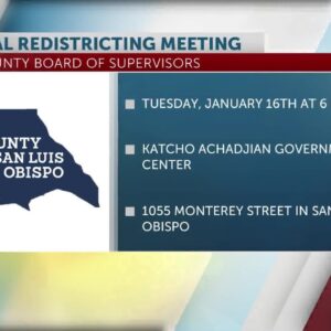 Public meeting on redistricting in San Luis Obispo County