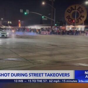 Four people were shot during multiple street takeovers in LA this weekend.