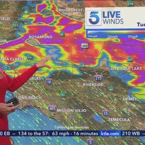 Severe windstorm heading to Southern California