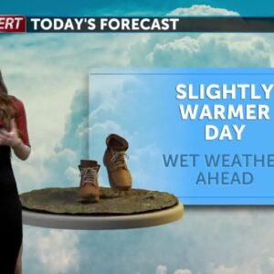 Slightly warmer Tuesday, tracking wet weather ahead
