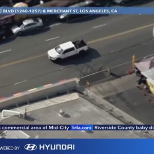 Suspected car thief shot by L.A. police following high-speed chase