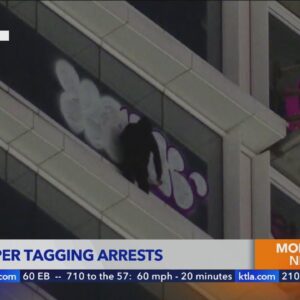 2 arrests made in tagging of downtown L.A. skyscraper under construction