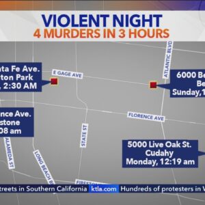 L.A. County communities on edge after night of violence claims 4 lives in 3 hours 