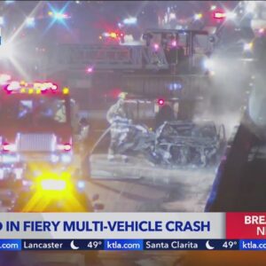 1 killed in fiery crash on 5 Freeway in Boyle Heights