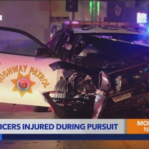 2 CHP officers injured during pursuit