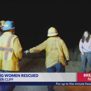 3 women rescued after car goes over cliff