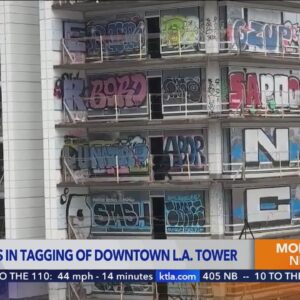 4 arrested in vandalized downtown Los Angeles skyscraper