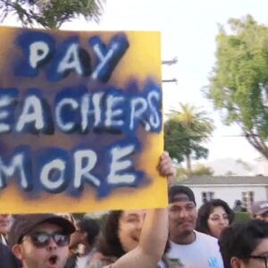 Santa Barbara teachers march to raise awareness about their fight for higher wages