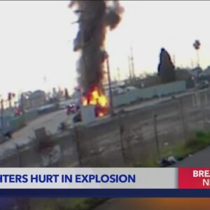 CNG truck explosion that injured 7 firefighters captured on video