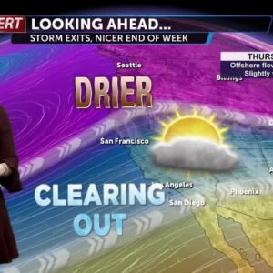 Drier weather returns on Thursday