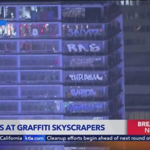 Gunfire erupts at vandalized skyscraper in downtown Los Angeles 
