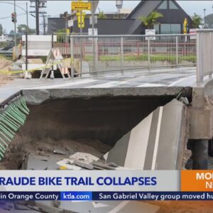 Historic storm blamed for bike trail collapse in Pacific Palisades
