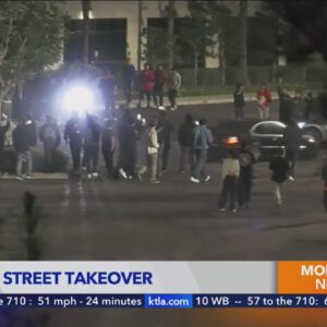 Police break up street takeover involving at least 100 cars in L.A. County 