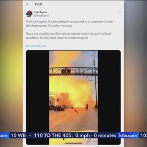 Officials provide encouraging update on firefighters injured in explosion