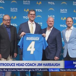 L.A. Chargers introduce Jim Harbaugh as head coach