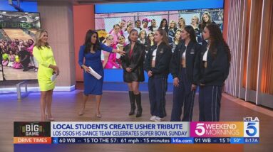 Los Osos High School dancers create Usher Super Bowl tribute