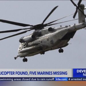 Marine helicopter's crash site found in California mountains
