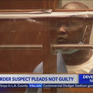 Model murder suspect pleads not guilty