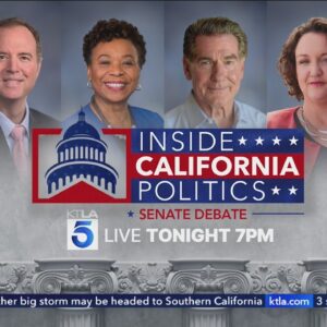 Leading candidates in California US Senate race face off on debate stage tonight