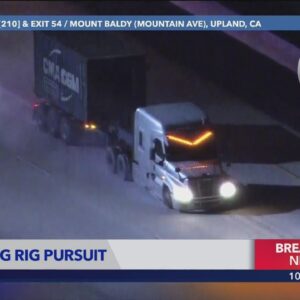 Officers pursue stolen semi-truck in Southern California