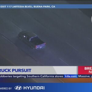 Officers pursue stolen vehicle suspect through L.A. and Orange counties