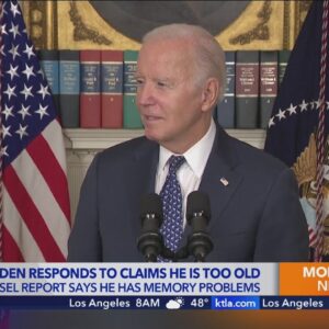 President Biden responds to claims he's too old