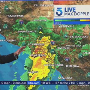 Rain continues Monday for already-drenched Southern California